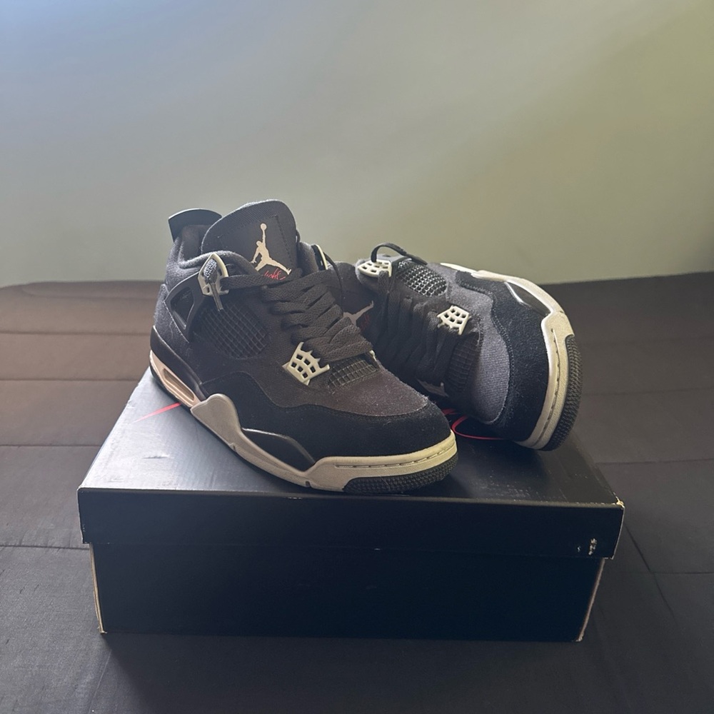 Jordan 4 black canvas size 10